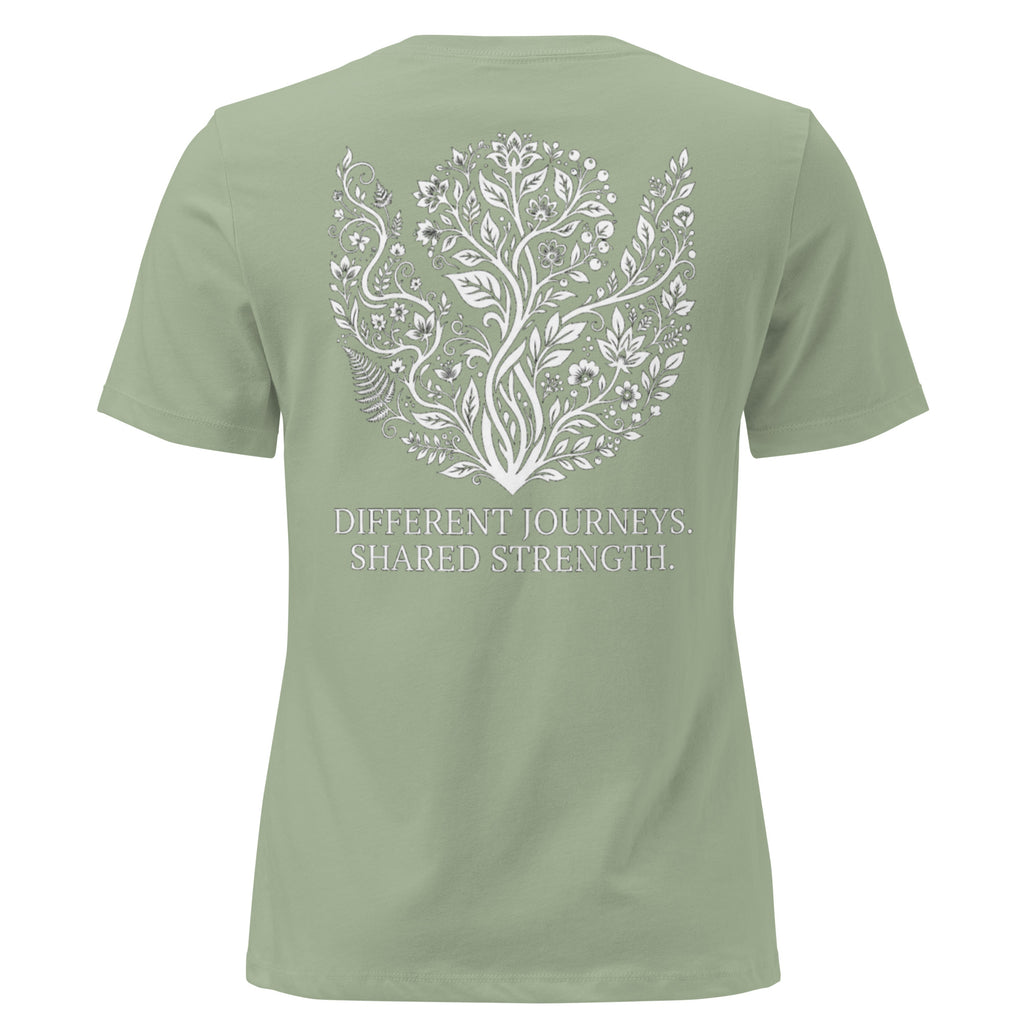 The LiveSeen Walk - Different Journeys Shared Strength Women's Relaxed T-Shirt